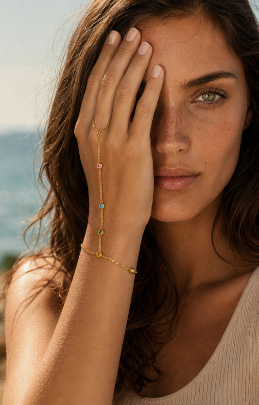 Sunlit Hand Chain armband