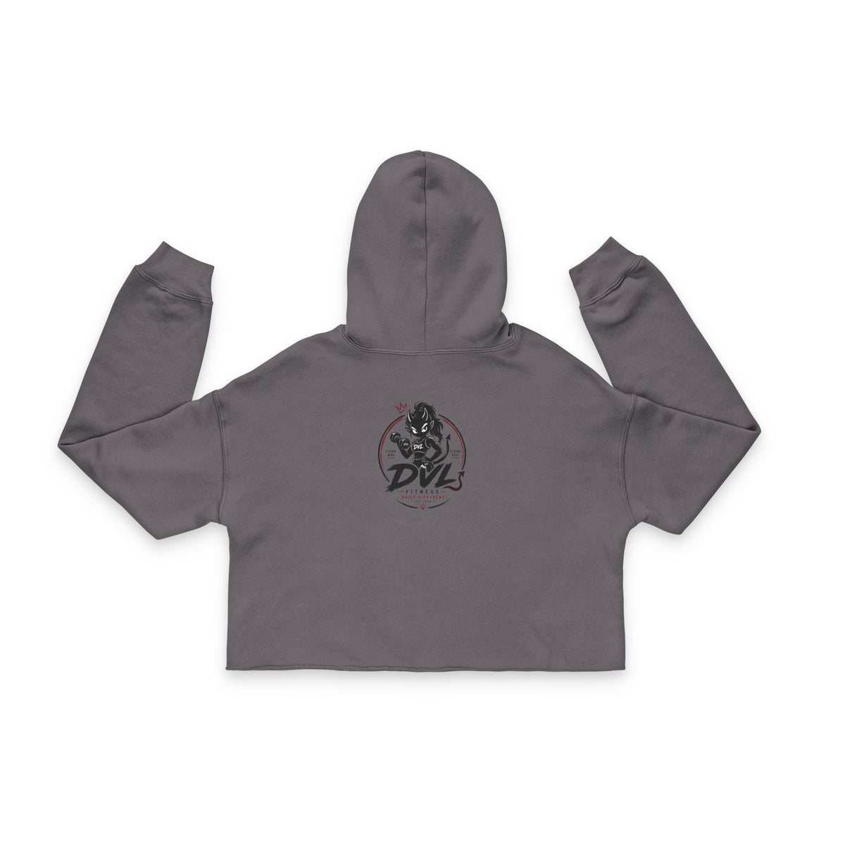 Cropped hoodie met halter duivel
