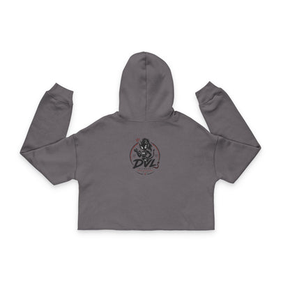 Cropped hoodie met halter duivel