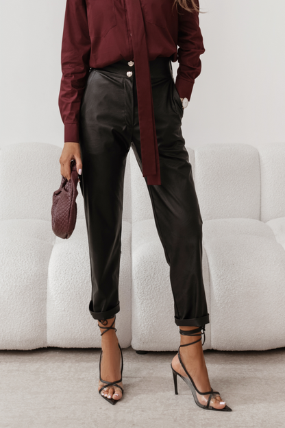 NOAH lederlook broek